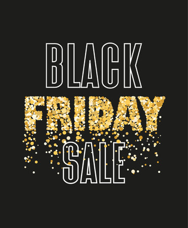 Vector illustration Black Friday Sale background, brochure, bannersのイラスト素材