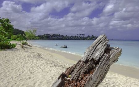 Antigua, Caribbean beach, church valley beach.の写真素材