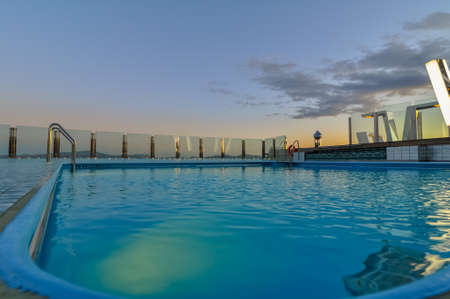 Infinity pool on a cruise ship.のeditorial素材