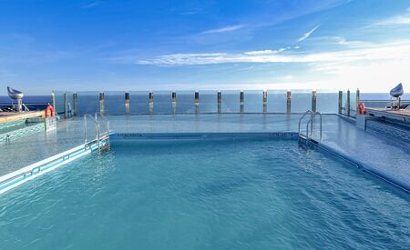 Infinity pool of a cruise ship.の写真素材