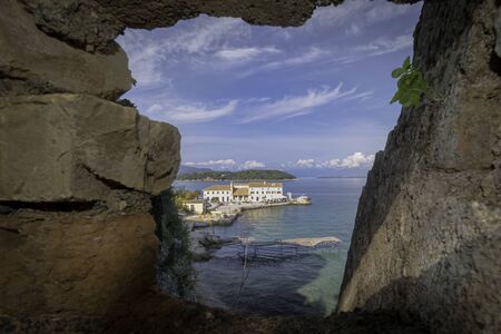 Greece, View of Corfu on the Faliraki marina.の写真素材