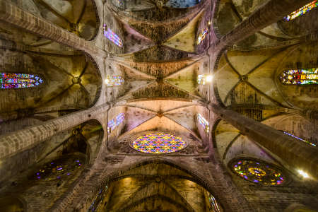 Cathedral of Palma de Mallorca, Balearic Islands.のeditorial素材