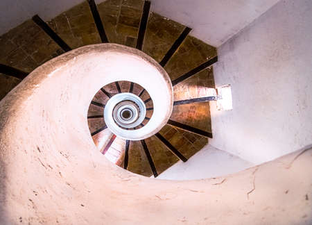 Spiral staircase of the Church of Santa Catalina in Valencia, Spain.