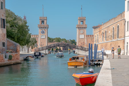 View of the Canal Grande in Venice, Italyの写真素材