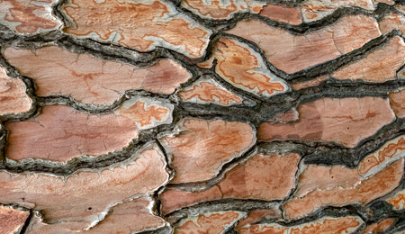 Close up of the texture of the bark of a pine tree.の写真素材
