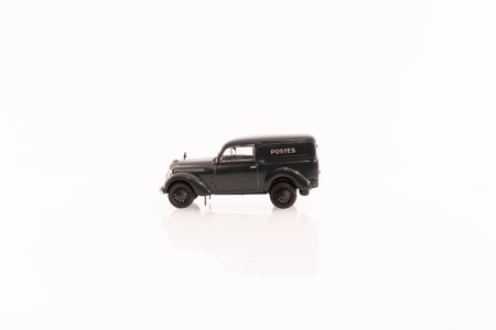 Miniature toy car on a white background.の写真素材