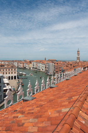 Panoramic view of Venice. Grand Canal in Venice, Italyの写真素材