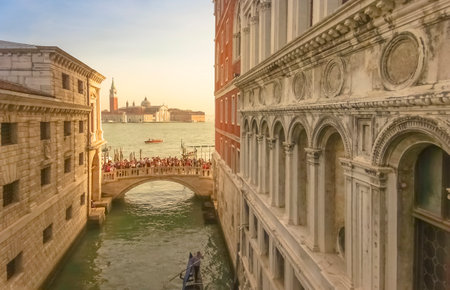 View of the Grand Canal in Venice, Italyの写真素材