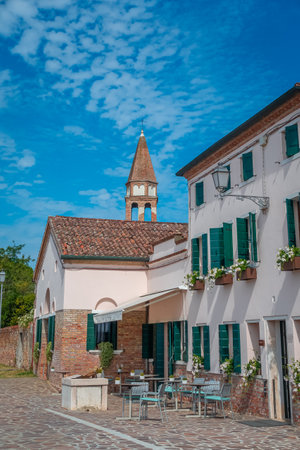 Typical houses in the old town of Mazzorbo island.