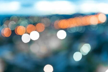 city lights abstract circular bokehの写真素材