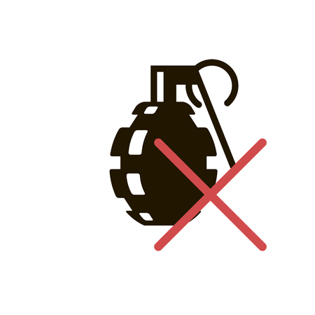 Grenade is forbidden. Vector signのイラスト素材
