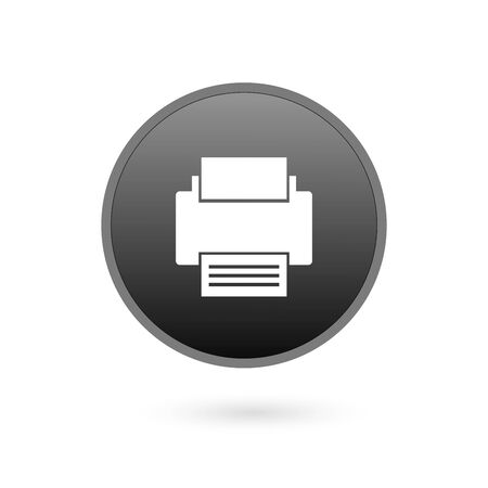 Printer icon on white background. Vector illustration.のイラスト素材
