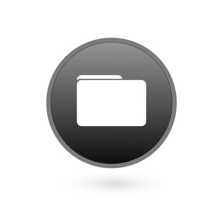 Folder Icon Vector. Simple flat symbol. Perfect Black pictogram illustration on white background.のイラスト素材