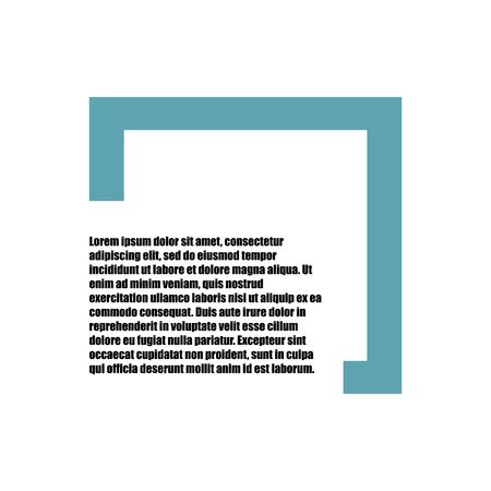 Innovative vector quotation template in quotes against the Blue backdrop. Creative vector banner illustration with a quote in a frame with quotes.のイラスト素材