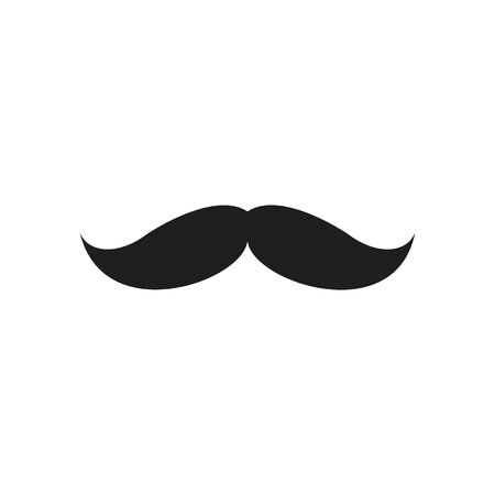 Facial hair mustache flat vector icon for apps and websitesのイラスト素材