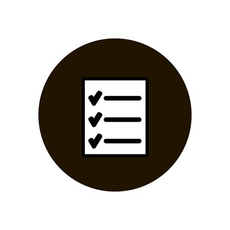 clipboard checklist or clipboard survey form line art vector icon for apps and websitesのイラスト素材
