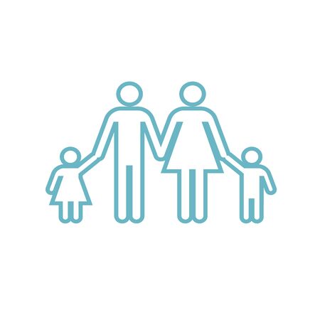 family icon vector isolated on white backgroundのイラスト素材