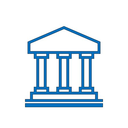 Vector illustration of architectural element - Portico, an ancient templeのイラスト素材