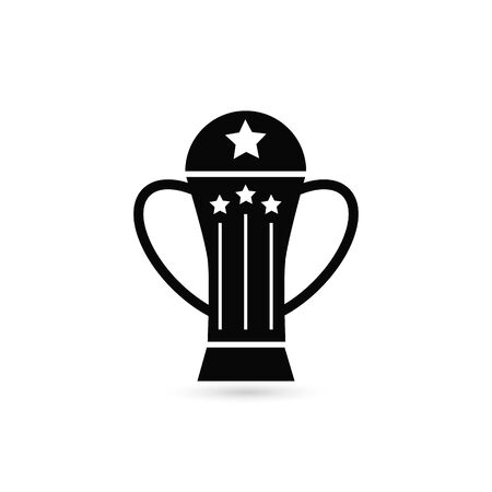 Celebration winner cup, first place award mono line icon, best results on performance, champion goblet symbol, top success concept, competition reward, game victory vectorのイラスト素材