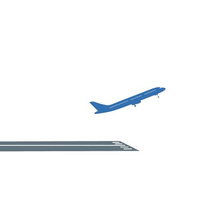 Airline airplane or jetliner flight take off flat vector icon for apps and websitesのイラスト素材