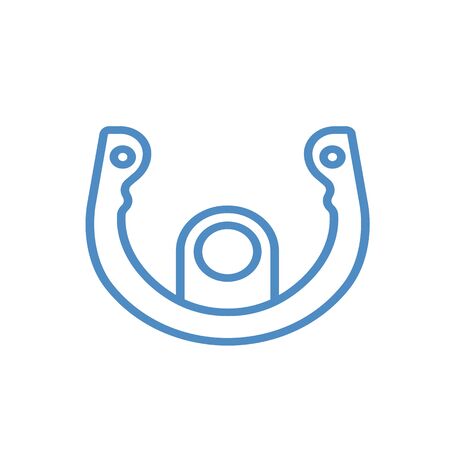 Airplane steering wheel vector icon for web design in a flat styleのイラスト素材