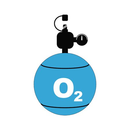 Very Useful Icon Of Oxygen Cylinder. Eps-10.のイラスト素材