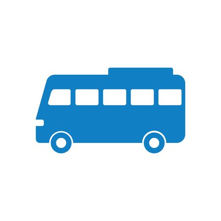 Bus icon vector, solid logo illustration, pictogram isolated on whiteのイラスト素材