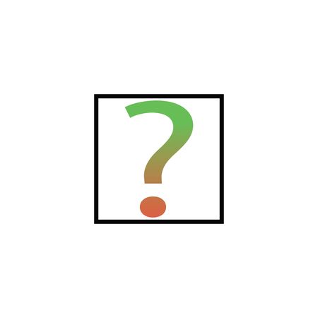 Question Icon on white background. Vector illustration