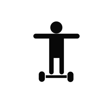 Riding hoverboard icon. Self-balancing transport symbol modern, simple, vector, icon for website design, mobile app, ui. Vector Illustrationのイラスト素材