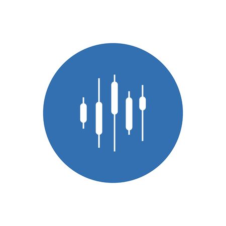 Business candle stick graph chart of stock market investment trading on blue background designのイラスト素材