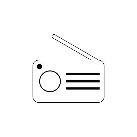 Vector radio icon. Black icon pictogram. Modern flat design vector illustration, quality concept for web banners, web and mobile applications, infographics. Vector icon isolated on gradient backgroundのイラスト素材