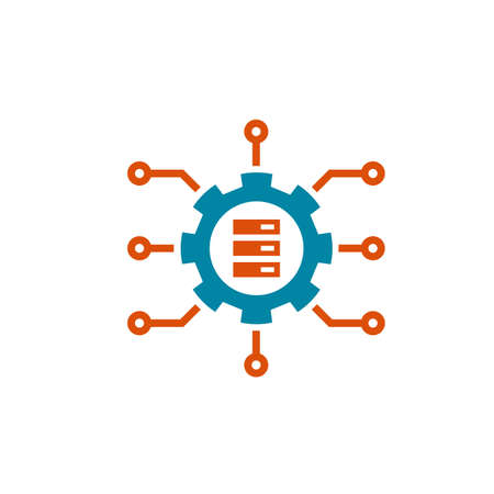 data center design, vector illustrationのイラスト素材