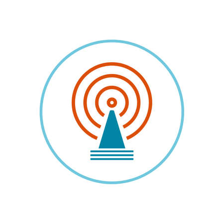5G mobile network cell icon. Vector illustration, flat style. Isolated on white background.のイラスト素材