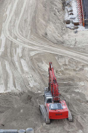 construction with diggerの写真素材