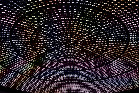 colorful psychedelic pattern on a black backgroundの写真素材