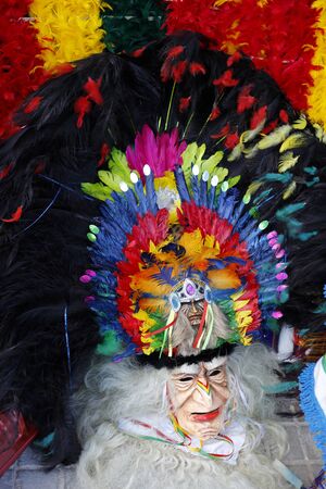 Colorful bolivian carnival maskの写真素材