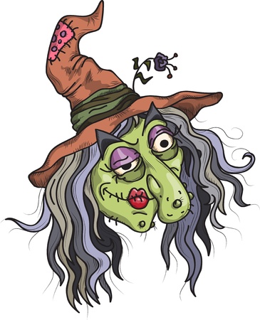 Smiling witch, illustration for Halloweenのイラスト素材
