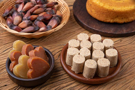 Typical brazilian june festival food. June celebration.