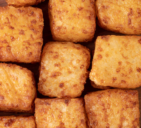 Closeup of tapioca dice, typical northeast brazilian food.