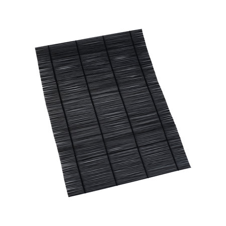 Black japanese sushi mat isolated over white background.の写真素材