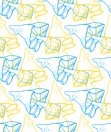 colorful pattern plant decorative graphic seamlessのイラスト素材