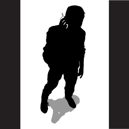 man callingのイラスト素材