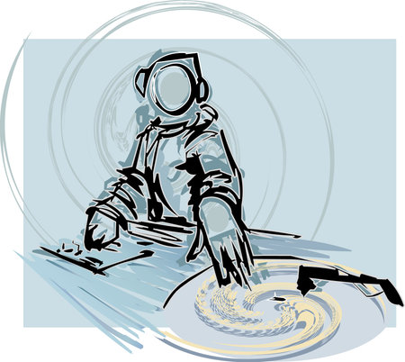 djのイラスト素材