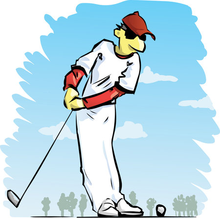 golf playerのイラスト素材