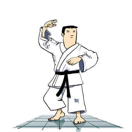 Martial arts - karateのイラスト素材