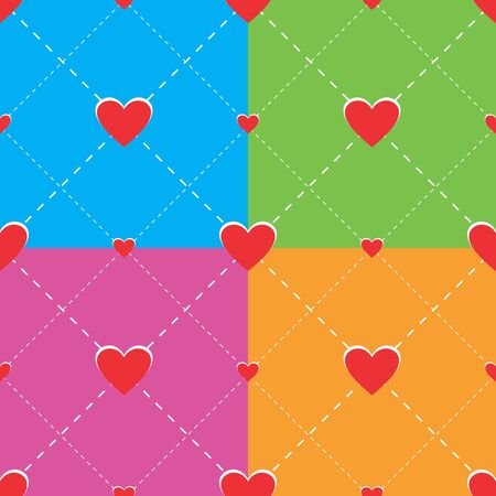 Hearts seamless pattern for Valentineのイラスト素材