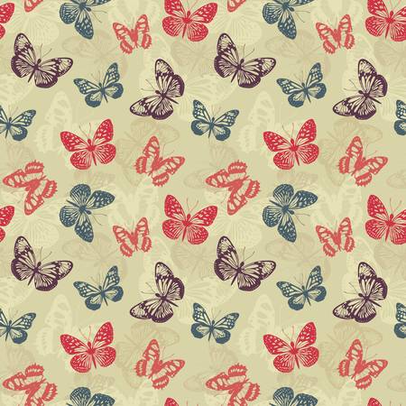 Seamless pattern with butterfliesのイラスト素材