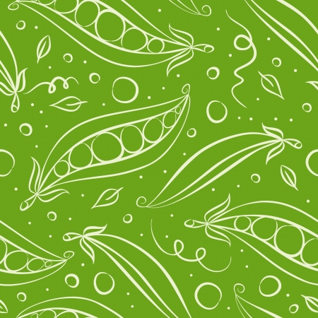 Green peas seamless pattern. のイラスト素材