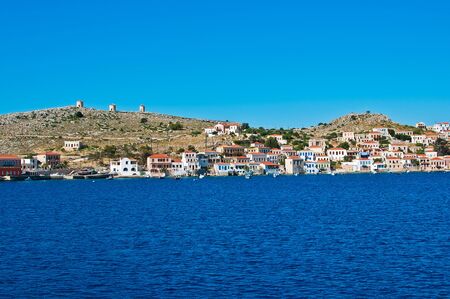 Colorfull houses on Symi island, Dodecanese, Greece, Europe