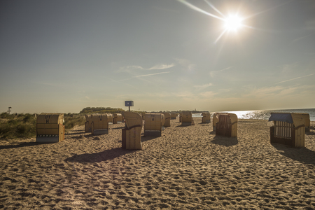 beach chairs in sunlightのeditorial素材